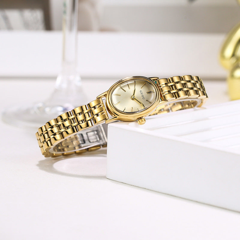 Oval Dial Female Casual Light Luxury Art